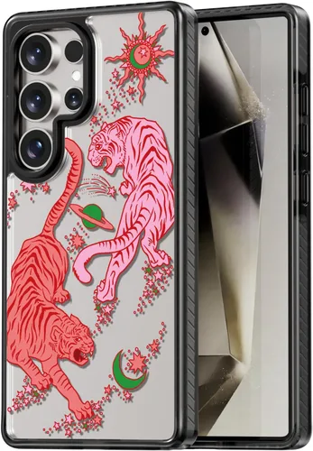 Miniatura 89 de Rosarnnah Funda compatible con Samsung Galaxy S24 Ultra, bonita estética, a la moda, divertida funda con estampado de gatito y gato, duradera a