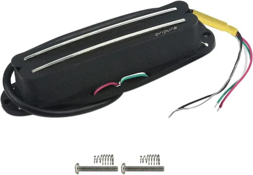 Miniatura 5 de OriPure Pastillas de doble carril caliente Alnico5 Humbucker de un solo tamaño de bobina 15-16K Fit ST/SQ Style Guitarra eléctrica, color negro