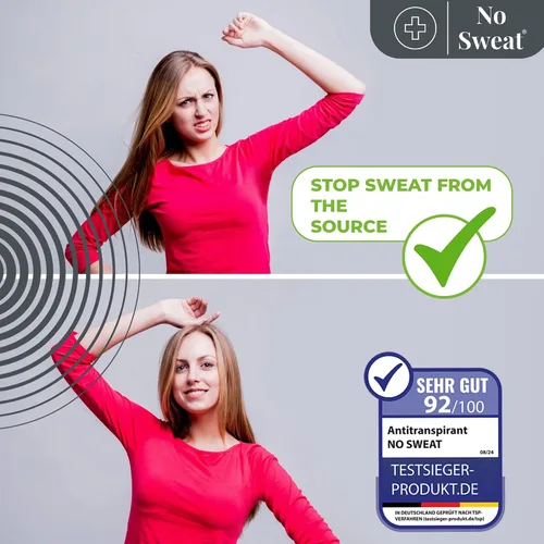Miniatura 5 de NO SWEAT Spray antitranspirante de máxima resistencia, desodorante fuerte para tratamiento de sudoración excesiva y hiperhidrosis, dura hasta 7 días