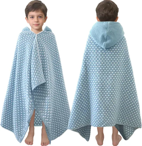 Miniatura 57 de VOOVA & MOVAS Poncho de Toalla de Baño Gruesa con Capucha para Niños (4-8 Años) - Bata de Toalla de Natación de Algodón Turco Suave y Absorbente
