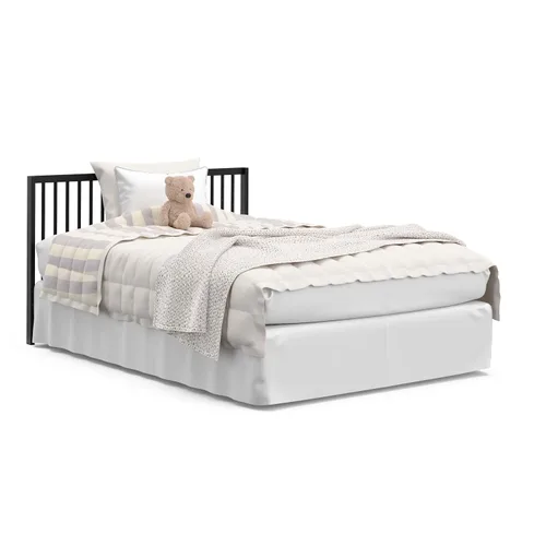 Miniatura 14 de Graco Teddi Cuna convertible 5 en 1 (negro) – Certificado GREENGUARD Gold, se convierte en sofá cama, cama infantil y individual con cabecera