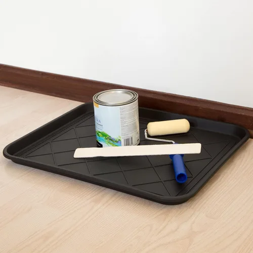 Miniatura 6 de Alfombrilla o bandeja para botas, de Stalwart, ecológica, 30 x 15 pulgadas, tamaño grande, negra, Negro