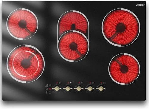 Miniatura 12 de Placa de Cocina Eléctrica de 24 Pulgadas - Placa de Cocina Eléctrica de Cerámica Empotrada de 3 Quemadores, Estufa de Cerámica Radiante con 9