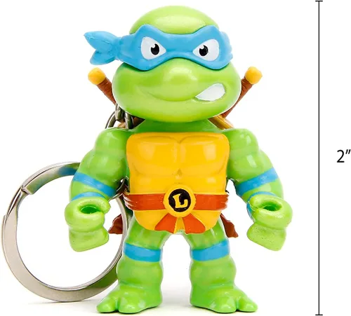 Miniatura 7 de Jada Toys - Teenage Mutant Ninja Turtles - Figuras fundidas a presión de 2.5 pulgadas, 4 unidades, figuras coleccionables con llavero, regalo