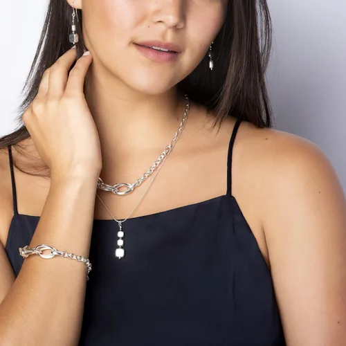 Miniatura 3 de Silpada Pulsera de eslabones con cadena de reacción en plata de ley, 7.5 pulgadas, no conocido
