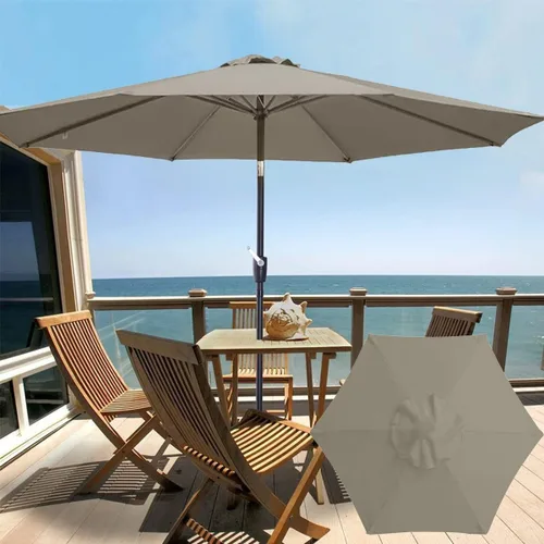 Miniatura 2 de Toldo de repuesto para sombrilla de patio para 6 varillas / 8 varillas de 6.5 pies/9 pies/10 pies, fundas de repuesto para sombrilla de mesa