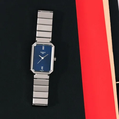 Miniatura 7 de Tissot SRV, Reloj suizo de cuarzo para mujer, caja de acero inoxidable, esfera azul, T1601101104300