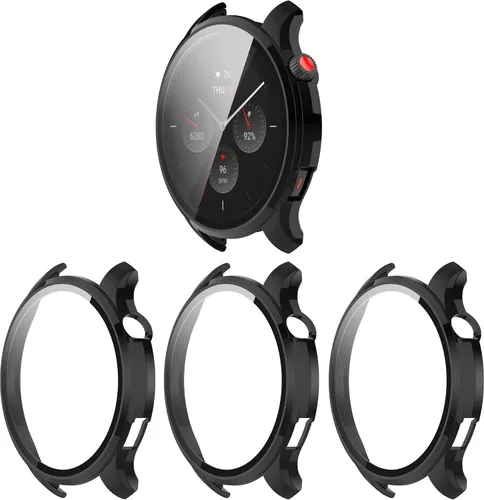 Miniatura 8 de Funda compatible con Amazfit GTR 4, resistente a los arañazos, funda protectora de policarbonato con protector de pantalla de vidrio templado HD