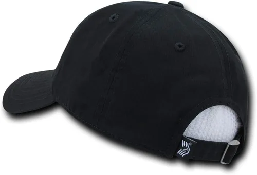 Miniatura 2 de Gorra de béisbol de algodón con bandera estadounidense bordada, talla única , Negro