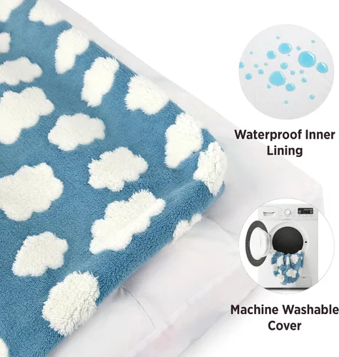 Miniatura 4 de LE SURE - Cama pequeña para perro con espuma triturada gruesa, cama para interiores con funda afelpada extraíble y base antideslizante, verde