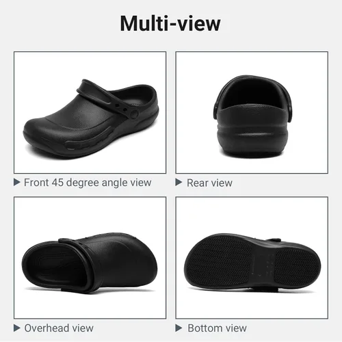 Miniatura 6 de Zapatos de chef antideslizantes para hombre zapatos impermeables de trabajo de enfermería para servicio de alimentos restaurante cocina zapatos