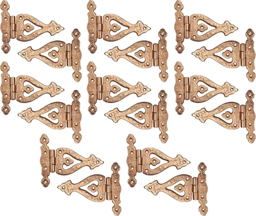 Miniatura 13 de Adonai Hardware Alleluia - Bisagras delanteras de hierro fundido antiguo (3.2 pulgadas x 10 unidades, negro mate) para puertas de granero, puertas