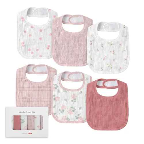 Miniatura 12 de Baberos de Muselina para Bebés que Babean para Niños y Niñas Unisex, Paquete de 6 Baberos de Bebé de Algodón Suave para Dentición y Babeo, Regalo