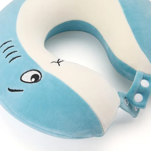 Miniatura 5 de Niuniu Daddy Almohada de viaje para niños para asiento de automóvil de viaje en avión, soporte para el cuello de la barbilla, evita que la cabeza se