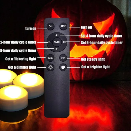 Miniatura 4 de Paquete de 3 faroles de calabaza de Halloween, funciona con pilas, luces LED con control remoto y temporizador, velas LED sin llama y linterna