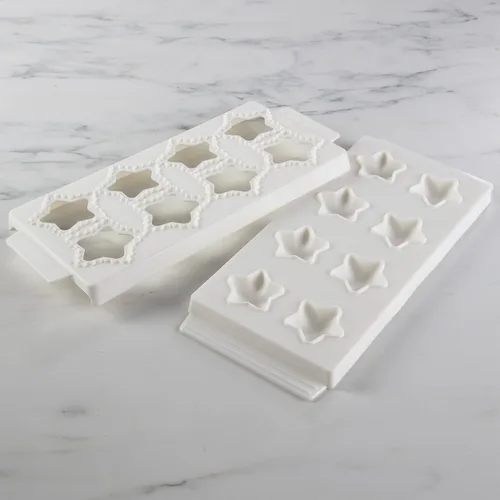 Miniatura 7 de Moldes para ravioles de estrellas (paquete de 2) – Mini estrellas del 4 de julio de 2 pulgadas – Máquina de pasta rellena casera – Bandeja de 2
