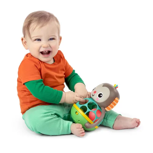 Miniatura 4 de Bright Starts Giggle & Rattle Gift Set - Juguetes musicales y sensoriales para bebés, paquete de 2, elefante y mono, unisex, recién nacido + Set