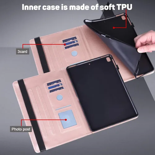 Miniatura 4 de ALILANG Funda para Xiaomi Redmi Pad SE de 11 pulgadas 2023 con lápiz capacitivo, múltiples ángulos de visión con soporte de piel sintética