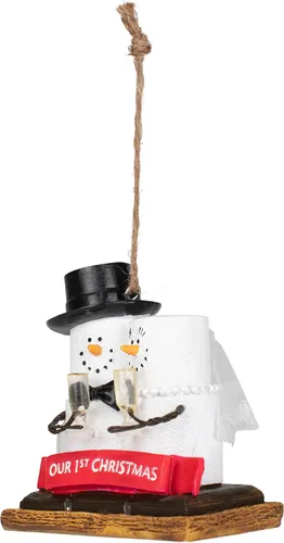 Miniatura 5 de Ganz S'Mores Adorno de nuestra primera Navidad, 3.4 pulgadas, multicolor
