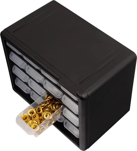 Miniatura 15 de Akro-Mils 10116 16 piezas de plástico de herramientas de almacenamiento y Gabinete para manualidades cajón, 10.5 pulgadas x 8.5 pulgadas x 6.5