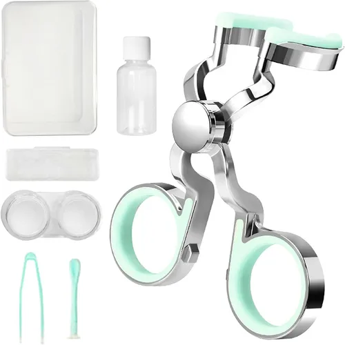 Miniatura 11 de Herramienta aplicadora de lentes de contacto, ayuda para usar lentes de contacto de color, abridor de ojos portátil para una fácil Amarillo