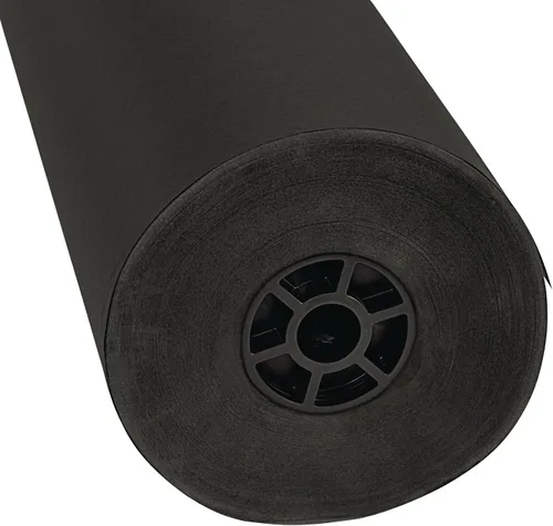 Miniatura 6 de Colorations Rollo de papel de doble superficie Suministros para el aula para artes y manualidades Negro (36" x 1000') (Artículo # DSBK)