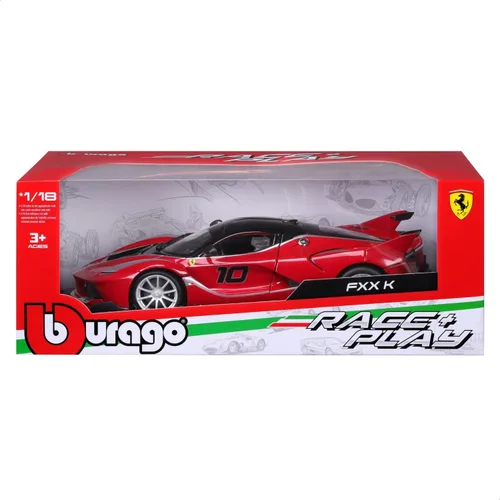 Miniatura 9 de Bburago B18-16010 Ferrari FXX-K Kit de Modelo Fundido, Rojo, Escala 1:18