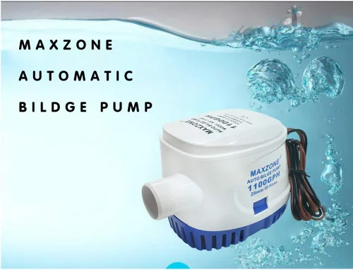 Miniatura 5 de Bomba de agua sumergible automática para barco de sentina 12 V 1100 GPH Auto con interruptor flotante, salida de 1-1/8", compacta para barco marino