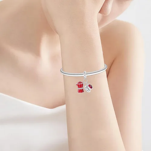 Miniatura 182 de Abalorios de plata de ley 925 con letras de la A ~ Z, para pulseras, collares, Día de San Valentín, Día de la Madre, joyería regalos para mujeres