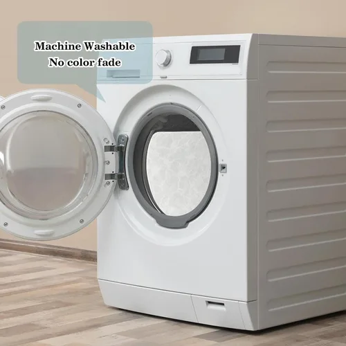 Miniatura 6 de Alfombras de baño antideslizantes de espuma de esponja para baño, tapete de franela suave y duradero con impresión 3D brillante, tapetes