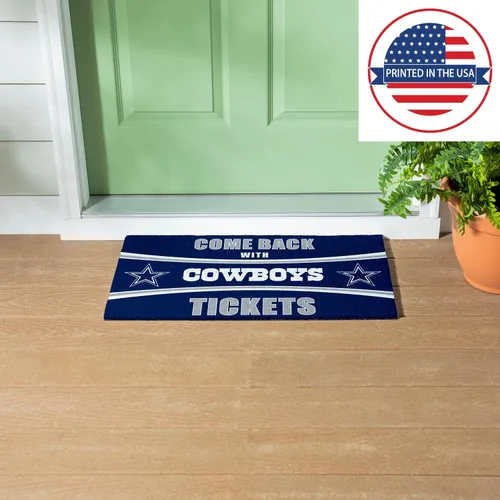 Miniatura 5 de Team Sports America NFL Dallas Cowboys Entrada interior y exterior 28 x 16 pulgadas Parte trasera antideslizante Tapetes de bienvenida