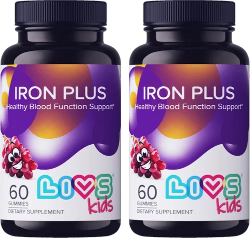 Miniatura 12 de LIVS Gomitas Iron Plus – Suplemento de hierro suave de 20 mg para mujeres y hombres – Apoyo a la anemia – Vitamina C para absorción – Biotina