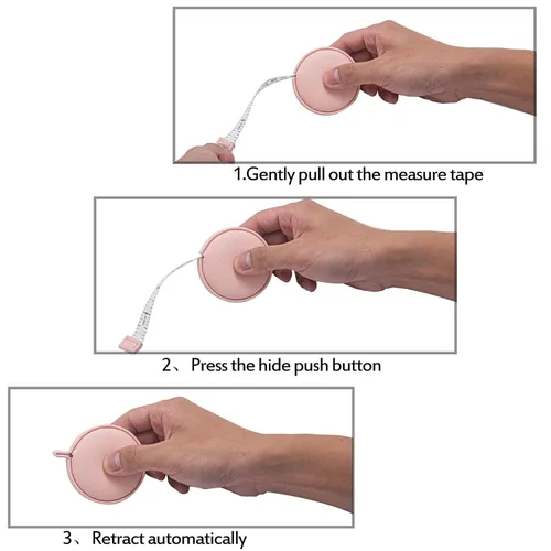Miniatura 4 de Paquete de 3 cintas métricas 9.8 ft/120 para el cuerpo de tela, cinta métrica de tela, sastres, cinta métrica de costura médica, cinta retráctil
