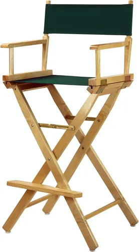 Miniatura 49 de Casual Home - Silla de director de 24 in, marco de roble miel, con lona color verde cazador, altura de mostrador Marco de roble miel - Madera maciza