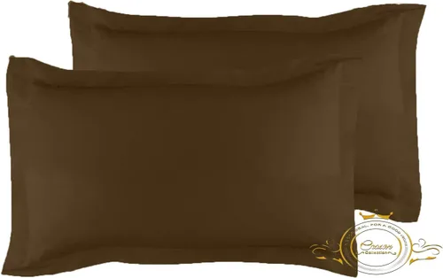Miniatura 37 de Crown Collection Juego de 2 fundas de almohada estándar de 20 x 26 pulgadas, hipoalergénicas de 600 hilos, 100% algodón egipcio, fundas de almohada