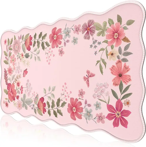 Miniatura 13 de HAOCOO Tapete de escritorio bohemio, alfombrilla de escritorio para computadora, alfombrilla grande para mouse para escritorio, alfombrilla de mouse