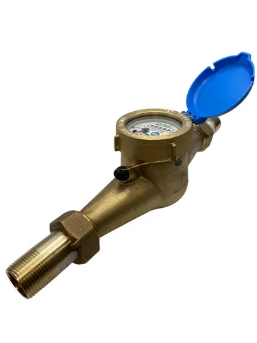 Miniatura 27 de DAE Medidor de agua caliente sin plomo MJ-75R NTEP, acoplamientos NPT de 3/4", salida de pulso, galón