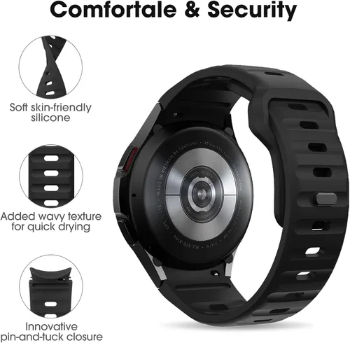 Miniatura 3 de Bandas sin huecos compatibles con Samsung Galaxy Watch 7 6 5 4 FE Band 40mm 44mm/Galaxy Watch 6 Classic 47mm 43mm/Watch 5 Pro 45mm/4 Classic 46mm