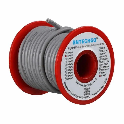 Miniatura 13 de BNTECHGO Carrete de alambre de silicona calibre 14 20 pies rojo y 20 pies negro flexible 14 AWG alambre de cobre estañado trenzado