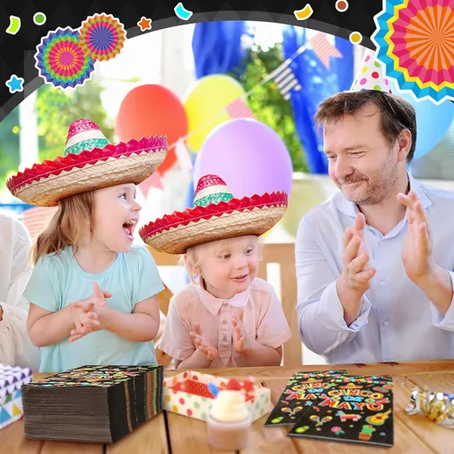 Miniatura 5 de 100 servilletas del Cinco de Mayo, servilletas de papel decorativas mexicanas de 3 capas desechables para baño, toalla de mano para invitados