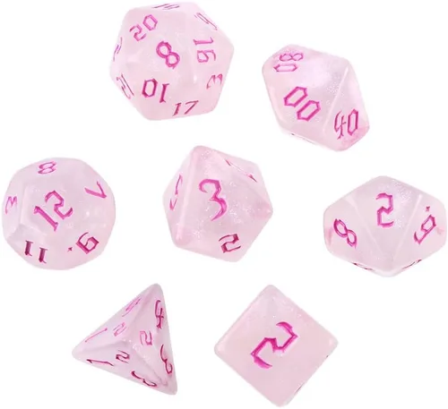 Miniatura 8 de Juego de 7 dados poliédricos DND de resina, juego de mesa de escritorio, juego de mesa para juegos de rol, mazmorras y dragones, país de las Verde