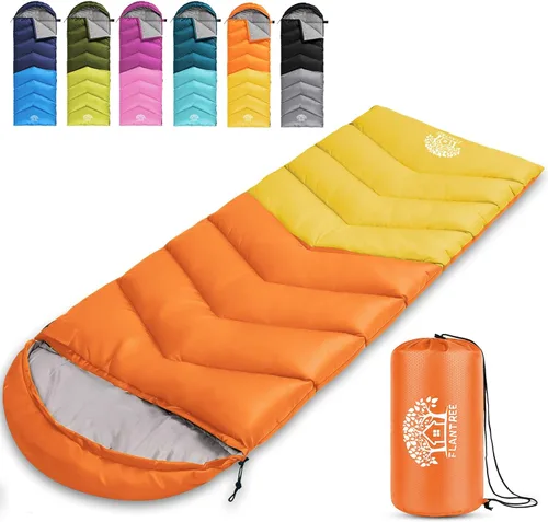 Miniatura 10 de Sleeping Bags for Adults & Kids for Camping Hiking Trips Warm Cool Weather, Lightweight and Waterproof with Compression Bag, 3-4 Season Indoors