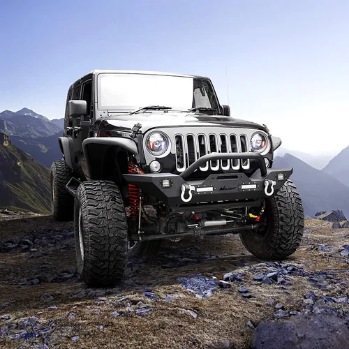 Miniatura 7 de Nilight - Parachoques delanteros compatibles con Jeep Wrangler JK/JKU de 2007, 2008, 2009, 2010, 2011, 2012, 2013, 2014, 2015, 2016, 2017 y 2018