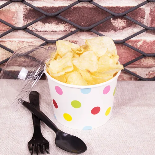Miniatura 6 de Karat Copas de helado de papel y cuencos de sopa para alimentos calientes y fríos, ideales para sopa, helado, helados, gelatos, yogur y aperitivos