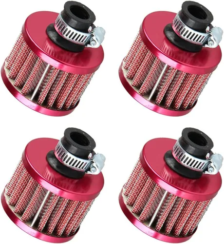 Miniatura 8 de ESUPPORT 0.157 x 0.472 in Mini negro universal coche motor cono frío limpio filtro de entrada de aire Turbo respiradero