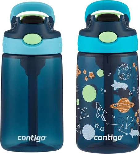 Miniatura 34 de Contigo Botella de agua con pajita para niños con tapa AUTOSPOUT de 20 onzas, arándano Azul (Arándano)