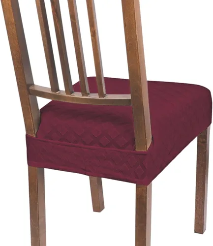 Miniatura 57 de SearchI Juego de 6 Fundas de Asiento para Sillas de Comedor Elásticas, Fundas de Asiento Suave Extraíbles y Lavables para Sillas de Comedor, Flor