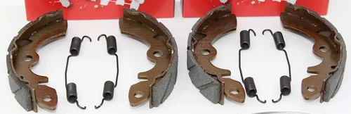 Miniatura 2 de Juego completo de zapatas de freno delanteras y traseras con ranuras de agua y muelles para cuatrimotos Suzuki LT 250 EF Quadrunner 1985-1986