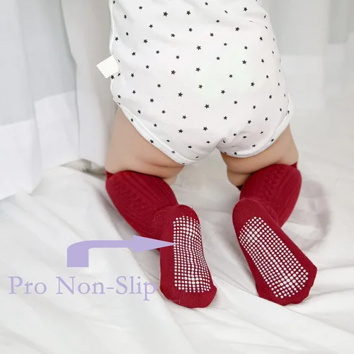 Miniatura 2 de CozyWay Non-Slip Knee-High Socks, Ultra-Soft Grippy Socks for Baby and Toddler Girls, Boys and All Little Ones