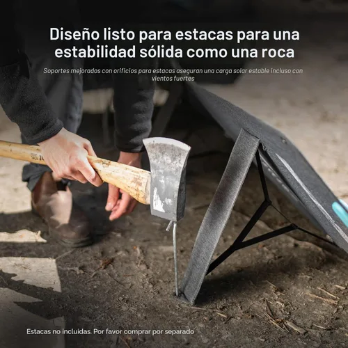 Miniatura 5 de Renogy Panel solar portátil de 200W, panel solar plegable con protección IP65 a prueba de agua, respaldo de energía solar, cargador solar